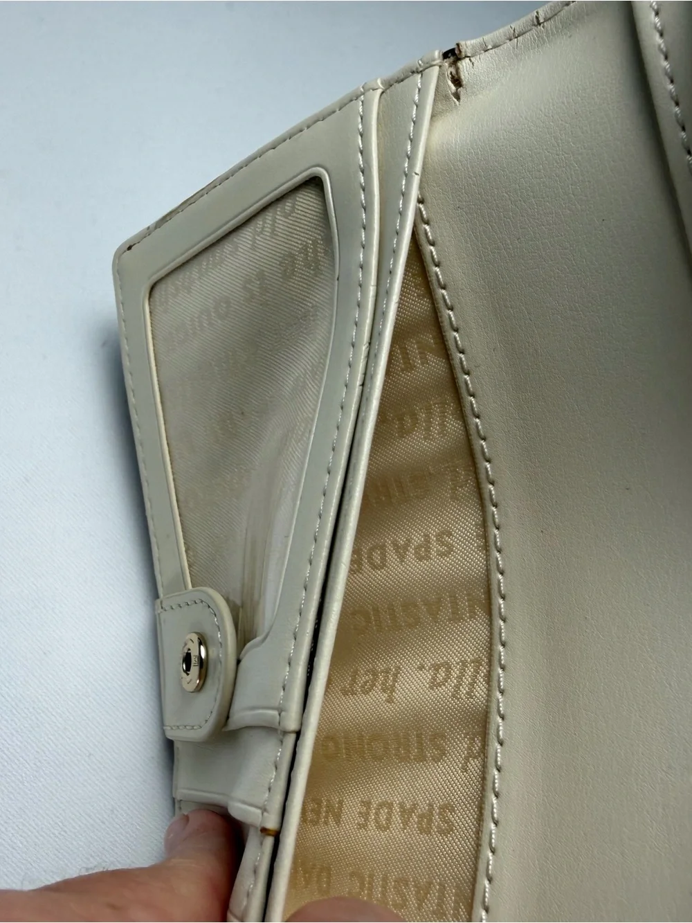 kate spade Gold Glitter Folio wallet with magnetic closure - fun and flirty
